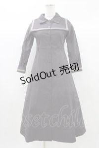 Maison de FLEUR Petite Robe canone / セーラー衿付きワンピース S グレー H-25-12-21-1037-EL-OP-NS-ZH