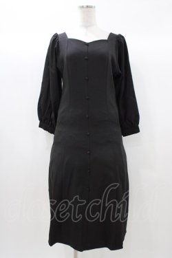 画像1: Newlyme / ペンタゴンネックAラインワンピース M ブラック H-25-12-21-1038-0-OP-NS-ZH