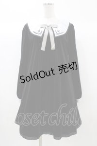 Amavel / クロス刺繍衿Aラインワンピース Free ブラック/ベロア H-25-12-21-1040-CA-OP-NS-ZH
