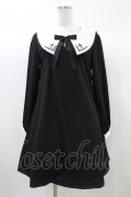 Amavel / クロス刺繍衿Aラインワンピース Free ブラック H-25-12-21-1041-CA-OP-NS-ZH