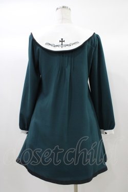 画像2: Amavel / クロス刺繍衿Aラインワンピース Free グリーン H-25-12-21-1042-CA-OP-NS-ZH