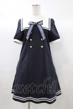 画像1: Amavel / セーラーカットワンピース Free ネイビー H-25-12-21-1044-CA-OP-NS-ZH