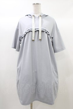 画像1: Fi.n.t / ロゴリボンレイヤード風カットワンピース Free BLUE GRAY H-25-12-21-1047-CA-OP-NS-ZH