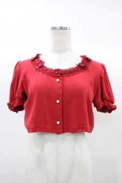 画像1: Innocent World / アマンダボレロ L レッド H-25-12-21-1055-IW-TO-NS-ZH