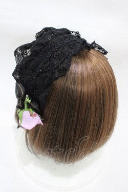 画像2: BABY,THE STARS SHINE BRIGHT / 眠れる森の美女ローズヘッドドレス  ブラック H-25-12-21-1010-BA-AC-NS-ZH