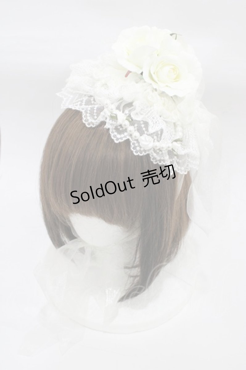画像1: BABY,THE STARS SHINE BRIGHT / Fairina Roseヘッドドレス  オフ白 H-25-12-21-1017-BA-AC-NS-ZH (1)
