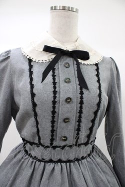 画像4: Innocent World / レナワンピース M グレー×クロ H-25-12-21-1028-IW-OP-NS-ZH