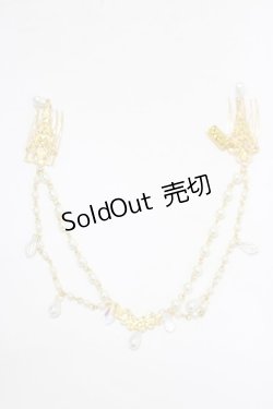 画像2: ALICE and the PIRATES / パールチェーンコーム  ゴールド H-25-12-21-066-PA-AC-NS-ZH