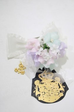 画像2: ALICE and the PIRATES / あじさいのフリルリボンバレッタ  オフ白 H-25-12-21-069-PA-AC-NS-ZH