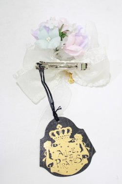 画像3: ALICE and the PIRATES / あじさいのフリルリボンバレッタ  オフ白 H-25-12-21-069-PA-AC-NS-ZH