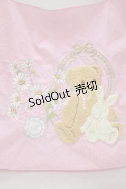 画像5: m petit by misako / くま刺繍ショッピングバッグ  ピンク H-25-12-21-005-LO-ZA-NS-ZH