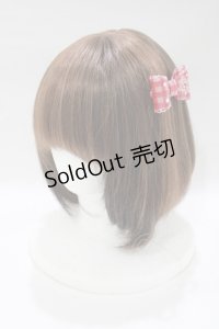 BABY,THE STARS SHINE BRIGHT / Twinkleギンガムリボンバレッタ  レッド H-25-12-21-074-BA-AC-NS-ZH