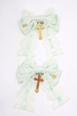 画像2: BABY,THE STARS SHINE BRIGHT / St.Cathedral〜ロザリオの誓い〜リボンコーム  ミント H-25-12-21-075-BA-AC-NS-ZH (2)