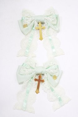 画像2: BABY,THE STARS SHINE BRIGHT / St.Cathedral〜ロザリオの誓い〜リボンコーム  ミント H-25-12-21-075-BA-AC-NS-ZH