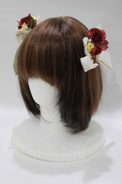 画像1: BABY,THE STARS SHINE BRIGHT / Lady Victorian Roseリボンコーム  オフ白 H-25-12-21-081-BA-AC-NS-ZH