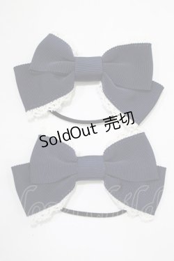 画像1: BABY,THE STARS SHINE BRIGHT / グログランリボンゴム  ネイビー H-25-12-21-083-BA-AC-NS-ZH