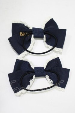 画像2: BABY,THE STARS SHINE BRIGHT / グログランリボンゴム  ネイビー H-25-12-21-083-BA-AC-NS-ZH