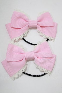 画像1: BABY,THE STARS SHINE BRIGHT / グログランリボンゴム  ピンク H-25-12-21-084-BA-AC-NS-ZH