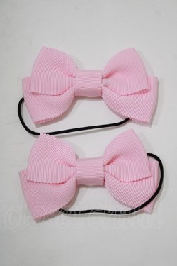 画像1: BABY,THE STARS SHINE BRIGHT / グログランリボンゴム  ピンク H-25-12-21-085-BA-AC-NS-ZH