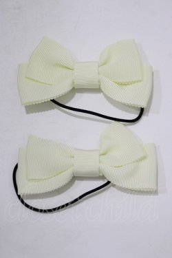 画像1: BABY,THE STARS SHINE BRIGHT / グログランリボンゴム  アイボリー H-25-12-21-086-BA-AC-NS-ZH