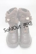 m petit by misako / ファー付きブーツ M/23cm〜23.5cm ブラウン H-25-12-21-013-LO-SH-NS-ZH