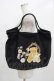 画像1: m petit by misako / くま刺繍ショッピングバッグ  ブラック H-25-12-21-003-LO-ZA-NS-ZH (1)