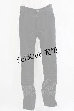 画像1: alice auaa / 切替風ストレートパンツ タグダメージにより表記なし ブラック H-25-12-22-023-AA-PA-KB-ZH