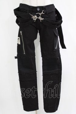 画像1: STIGMATA / ダメージパンツ XS ブラック H-25-12-22-025-GO-PA-KB-ZH