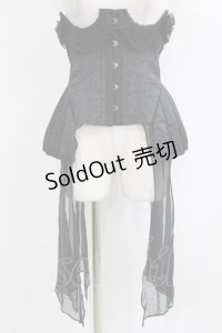 alice auaa / 寝具モチーフサイドシフォンビスチェ 3（約9号） ブラック H-25-12-22-026-AA-TO-KB-ZH