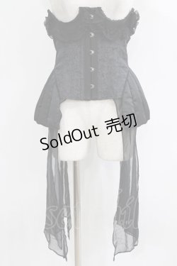 画像1: alice auaa / 寝具モチーフサイドシフォンビスチェ 3（約9号） ブラック H-25-12-22-026-AA-TO-KB-ZH