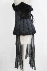 画像2: alice auaa / 寝具モチーフサイドシフォンビスチェ 3（約9号） ブラック H-25-12-22-026-AA-TO-KB-ZH (2)