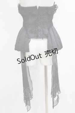 画像3: alice auaa / 寝具モチーフサイドシフォンビスチェ 3（約9号） ブラック H-25-12-22-026-AA-TO-KB-ZH