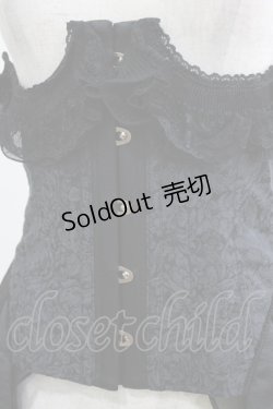 画像4: alice auaa / 寝具モチーフサイドシフォンビスチェ 3（約9号） ブラック H-25-12-22-026-AA-TO-KB-ZH