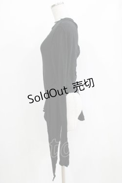 画像2: alice auaa / コットンニットダメージカットソー  ブラック H-25-12-22-031-AA-TO-KB-ZH