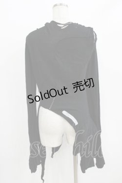 画像3: alice auaa / コットンニットダメージカットソー  ブラック H-25-12-22-031-AA-TO-KB-ZH