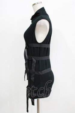 画像2: alice auaa / 拘束ベルトノースリーブトップス 1（メンズサイズ） ブラック H-25-12-22-032-AA-TO-KB-ZH