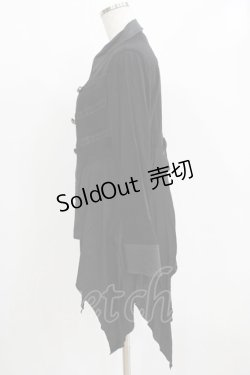 画像2: ALGONQUINS / レイヤード風切替シャツ  ブラック H-25-12-22-040-AL-BL-KB-ZH