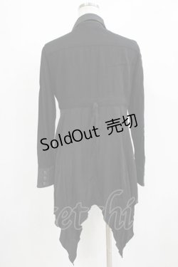 画像3: ALGONQUINS / レイヤード風切替シャツ  ブラック H-25-12-22-040-AL-BL-KB-ZH