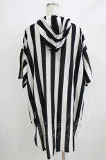 画像3: HELL CAT PUNKS / 半袖BIGプルパーカー  黒×白 H-25-12-22-041-PU-TO-KB-ZT251 (3)