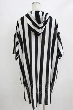 画像3: HELL CAT PUNKS / 半袖BIGプルパーカー  黒×白 H-25-12-22-041-PU-TO-KB-ZH