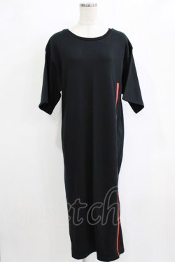 画像1: HELL CAT PUNKS / ZIPロングTシャツワンピ  黒×赤 H-25-12-22-042-PU-OP-KB-ZH