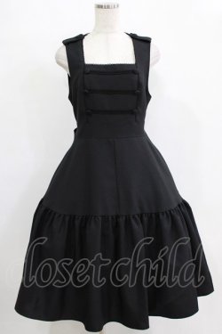 画像1: MIHO MATSUDA / [Secret of Twins]ジャンパードレス・ガルード  ブラック H-25-12-22-004-GO-OP-KB-ZH