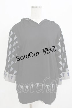 画像1: 西麻布サーカス団 / プリントスリーブプルパーカー  黒 H-25-12-22-044-HN-TO-KB-ZH