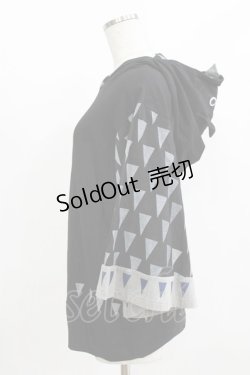 画像2: 西麻布サーカス団 / プリントスリーブプルパーカー  黒 H-25-12-22-044-HN-TO-KB-ZH