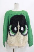 Candy Stripper / THE POWERPUFF GIRLS FACE KNIT  GREEN(BUTTERCUP) H-25-12-22-045-PU-TO-KB-ZH