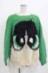 画像1: Candy Stripper / THE POWERPUFF GIRLS FACE KNIT  GREEN(BUTTERCUP) H-25-12-22-045-PU-TO-KB-ZH (1)