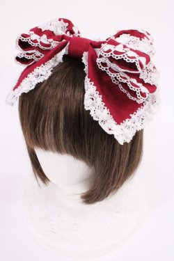 画像1: BABY,THE STARS SHINE BRIGHT / キャメロンカチューシャ  エンジ H-25-12-22-1037-BA-ZA-NS-ZH