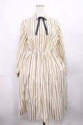 Fi.n.t / ロゴリボン付きマルチストライプワンピース Free CREAM H-25-12-22-1004-CA-OP-NS-ZH