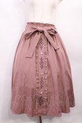 axes femme / フレームローズ刺繍スカート M ピンク H-25-12-22-1009-AX-SK-NS-ZH
