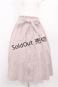 axes femme / フレームローズ刺繍スカート M ピンク H-25-12-22-1009-AX-SK-NS-ZH